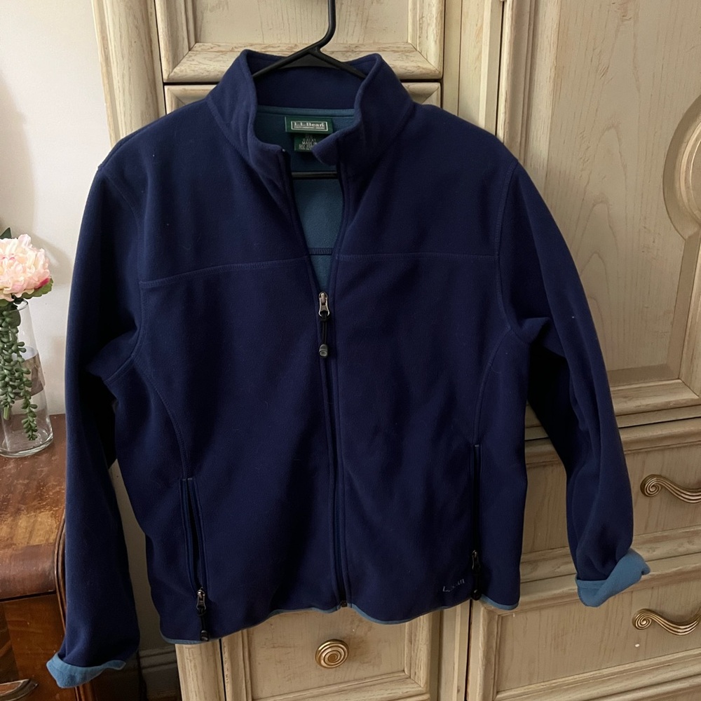L.L. Bean Blue Fleece Outerwear